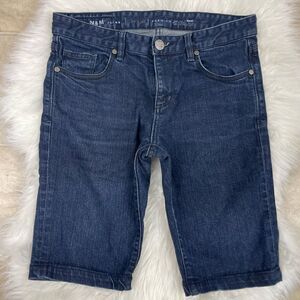 N&M Bermuda cuffed jean shorts 30x32 dark blue.